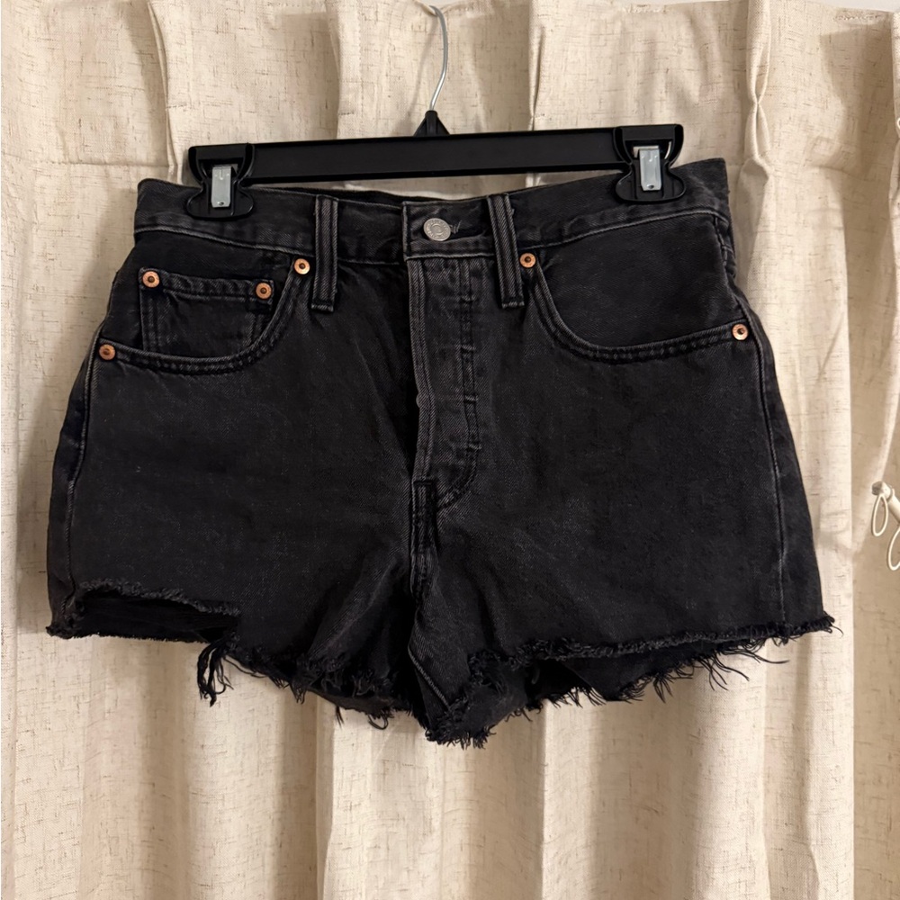 Levi's Black Denim Jean Shorts